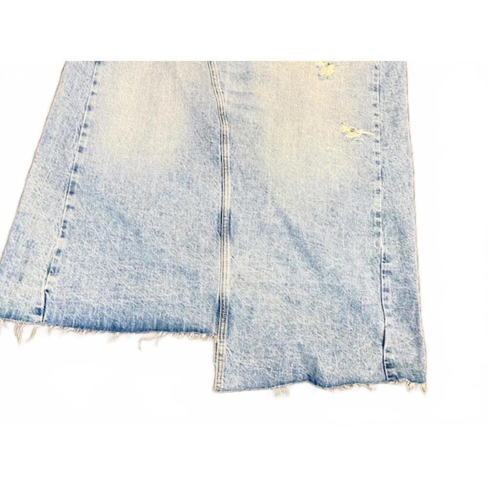 NWT We the Free by Free People Distressed Denim Midi Skirt sz 12 - Picture 2 of 8